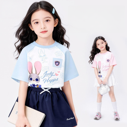 肌に優しい かわいい プリント Tシャツ n-120