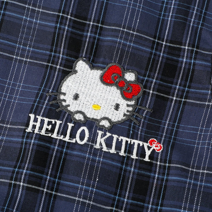 かわいい 刺繡 チェック柄 ワンピース n-125