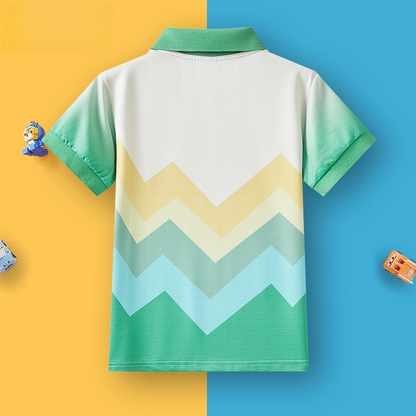 配色 カラフル プリント 通気 Tシャツ n-138