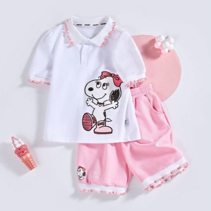 肌に優しい カジュアル Tシャツ+ショートパンツ セットアップ n-142