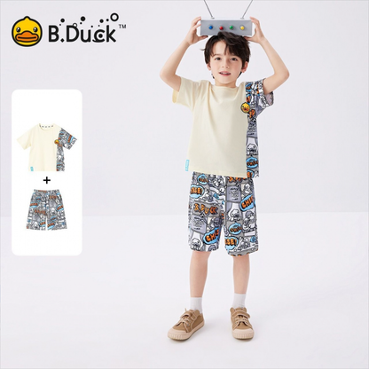 総柄 プリント トップス+ショートパンツ セットアップ n-184