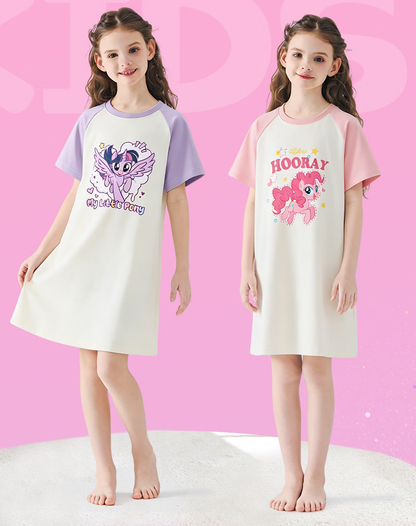 リラックス 子供 半袖 パジャマ ワンピース n-190