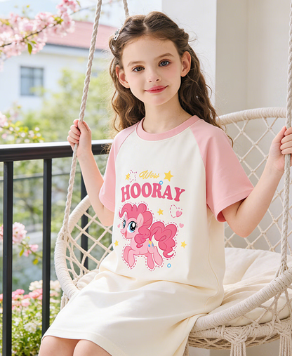 リラックス 子供 半袖 パジャマ ワンピース n-190