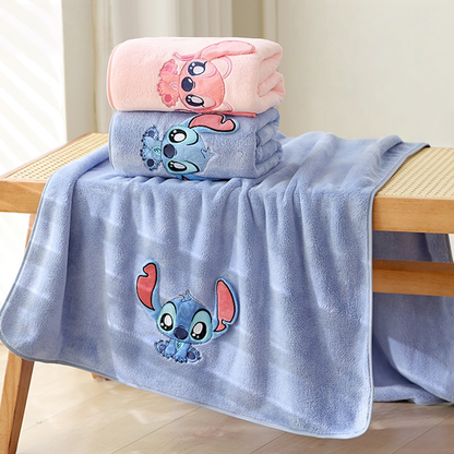 吸水速乾 ふわふわ 刺繍 バスタオル 家用入浴タオル C-213