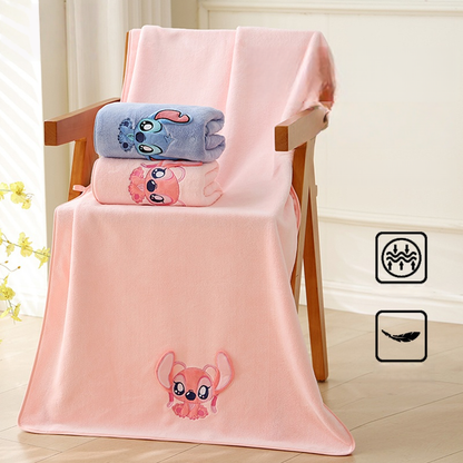 吸水速乾 ふわふわ 刺繍 バスタオル 家用入浴タオル C-213