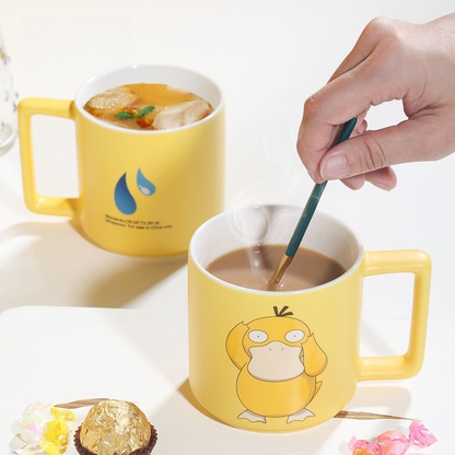 可愛い 水分補給 角ハンドル 陶器マグカップ C-223