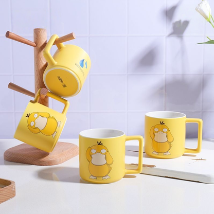 可愛い 水分補給 角ハンドル 陶器マグカップ C-223