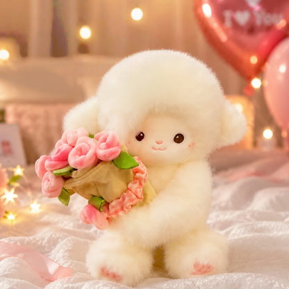 花束抱き もこもこ プレゼント ギフト ぬいぐるみ C-245