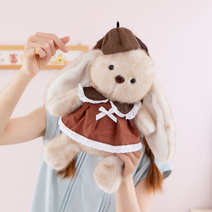 垂れ耳ウサギ レトロ プレゼント もこもこ ぬいぐるみ C-246