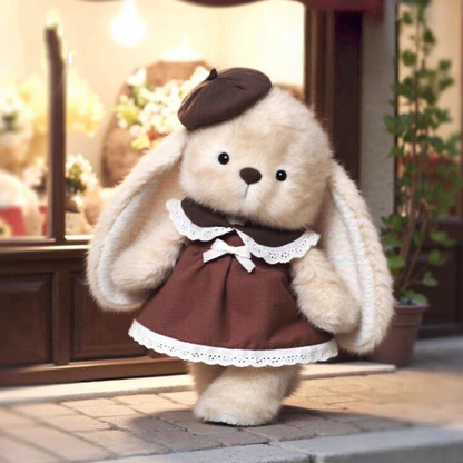 垂れ耳ウサギ レトロ プレゼント もこもこ ぬいぐるみ C-246