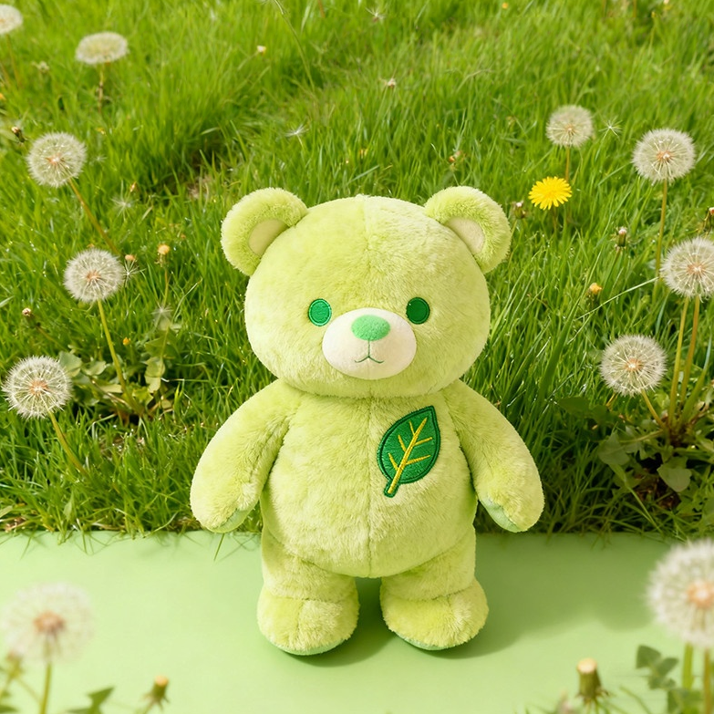 癒し系 ふわもこ 抱き枕 プレゼント 葉っぱクマ ぬいぐるみ C-265