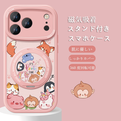 🔥数量限定 360度回転スタンド iPhone機種に対応 磁気吸着 スマホケース C-80004
