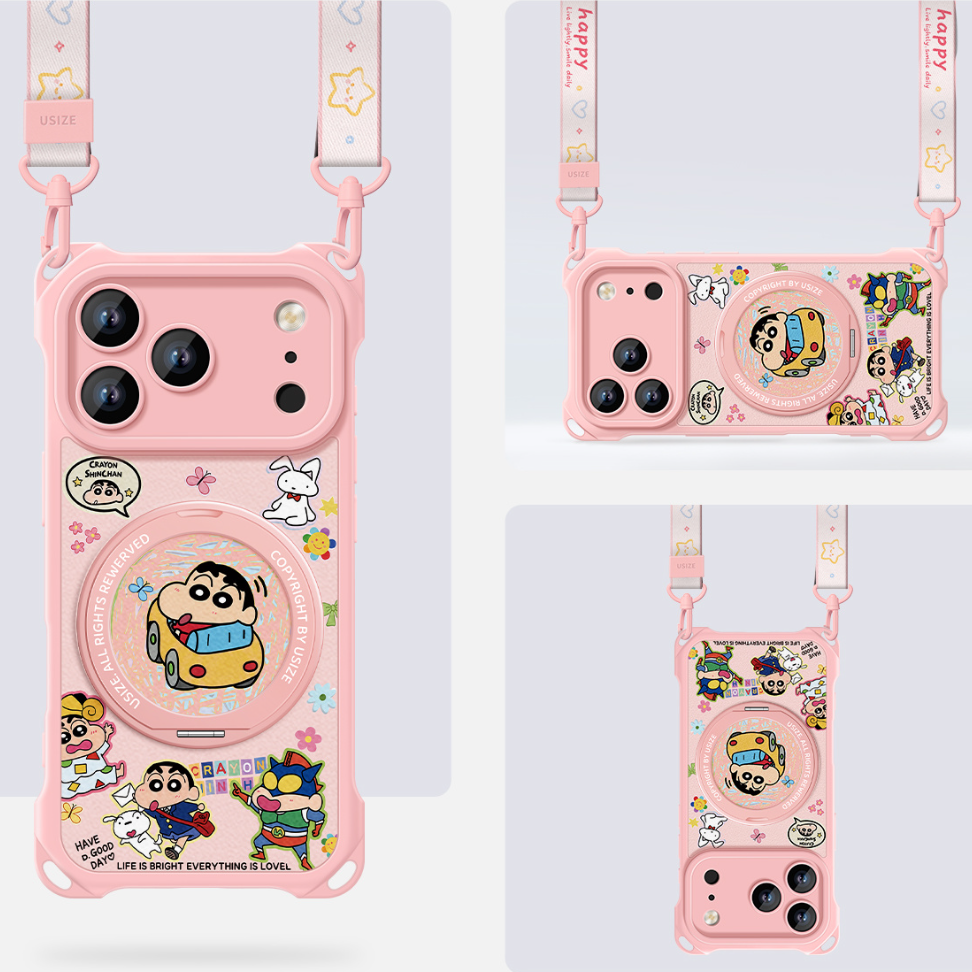 自由に活用可能 斜め掛け / 首掛け / 手首掛け iPhone機種に対応 スマホケース C-80005