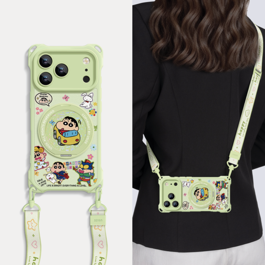 自由に活用可能 斜め掛け / 首掛け / 手首掛け iPhone機種に対応 スマホケース C-80005