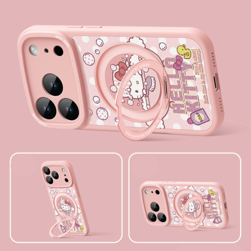 360度回転スタンド iPhone機種に対応 磁気吸着 スマホケース C-80006