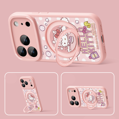360度回転スタンド iPhone機種に対応 磁気吸着 スマホケース C-80006