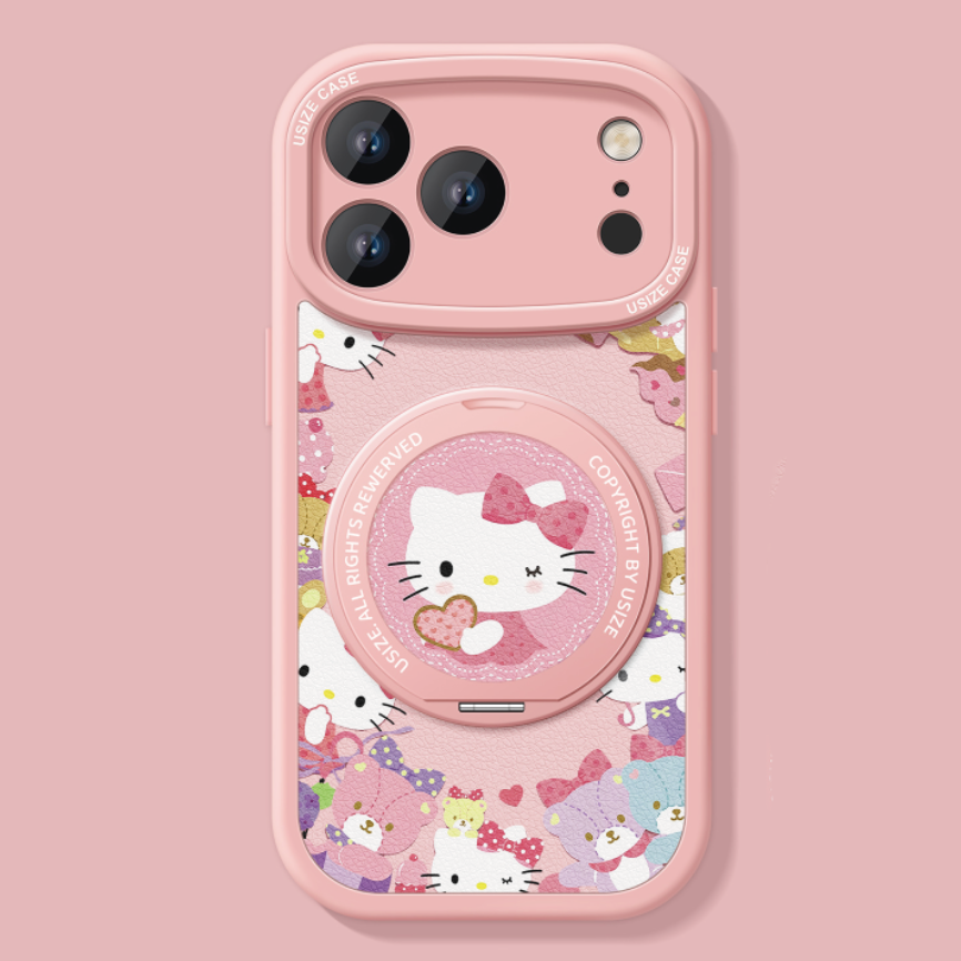 360度回転スタンド iPhone機種に対応 磁気吸着 スマホケース C-80006