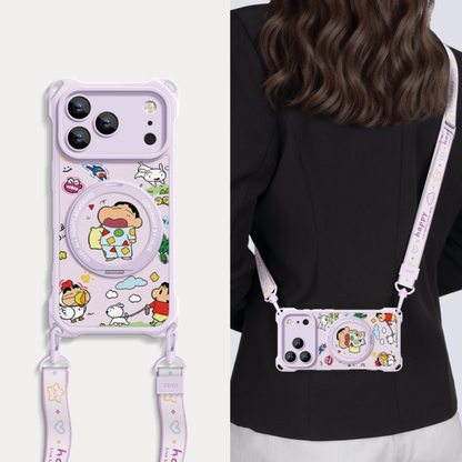 斜め掛け / 首掛け / 手首掛け iPhone機種に対応 スマホケース C-80008