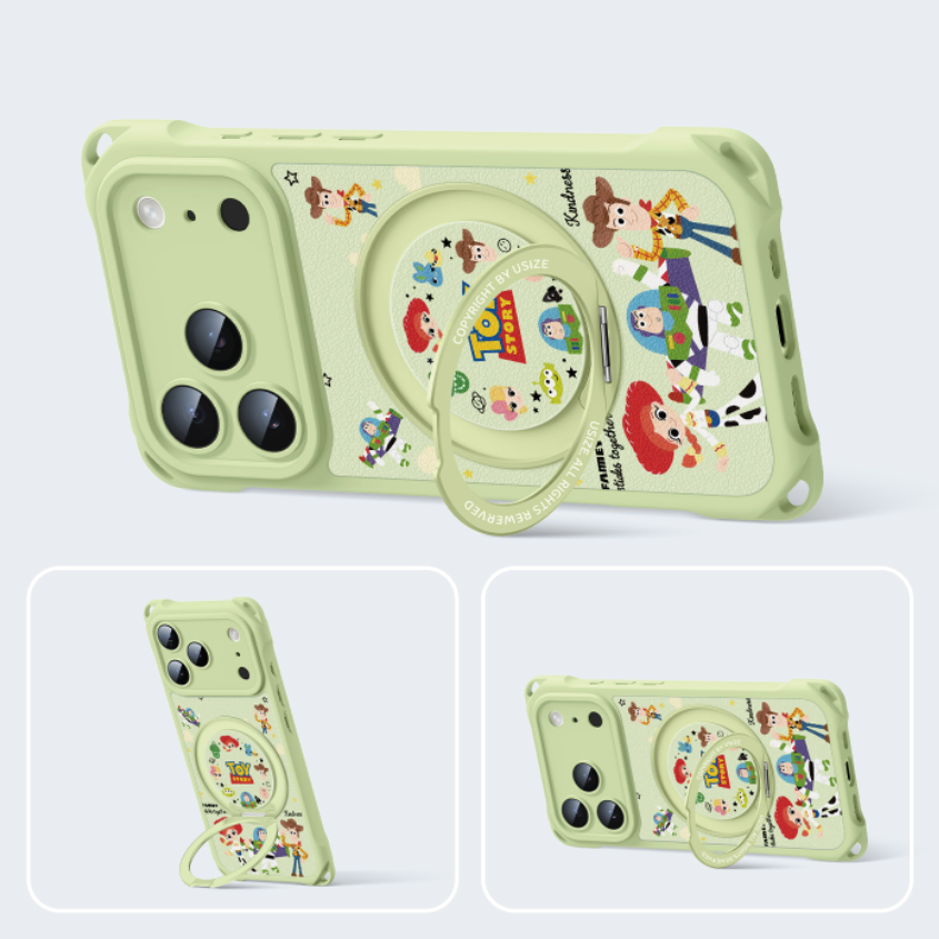 衝撃吸収 しっかり保護 iPhone機種に対応 360度回転スタンド スマホケース C-80009