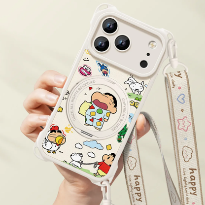 斜め掛け / 首掛け / 手首掛け iPhone機種に対応 スマホケース C-80008