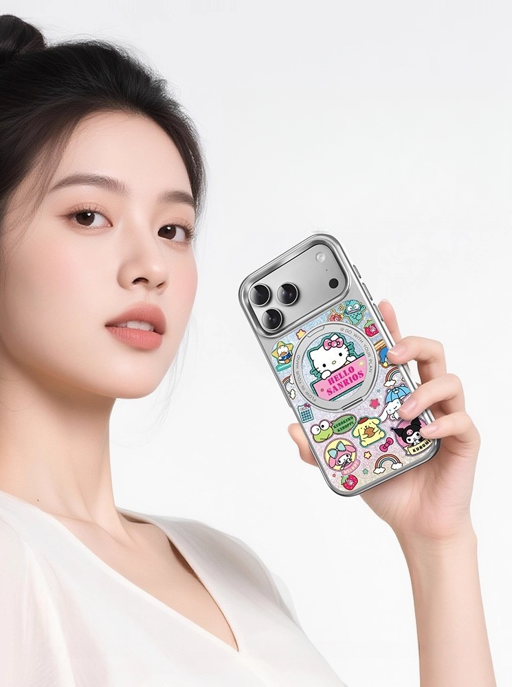 iPhone機種に対応 360度回転スタンド 磁気吸着 スマホケース C-80011