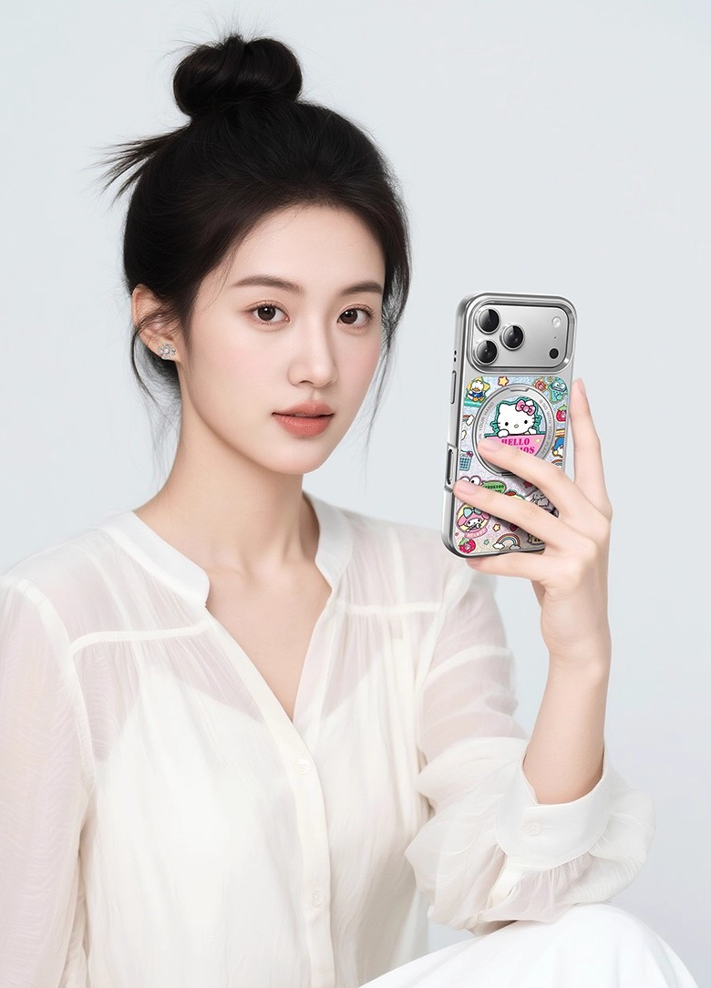 iPhone機種に対応 360度回転スタンド 磁気吸着 スマホケース C-80011
