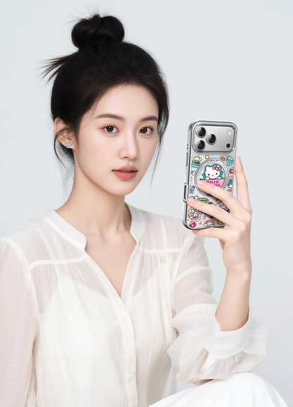 iPhone機種に対応 360度回転スタンド 磁気吸着 スマホケース C-80011