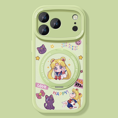 iPhone機種に対応 衝撃吸収 360度回転スタンド スマホケース C-80013