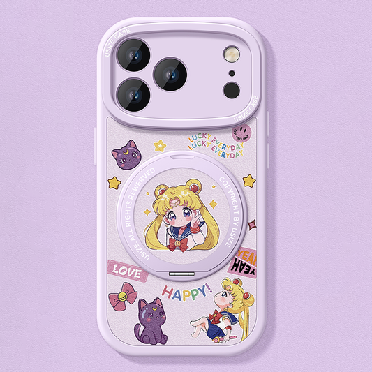 iPhone機種に対応 衝撃吸収 360度回転スタンド スマホケース C-80013
