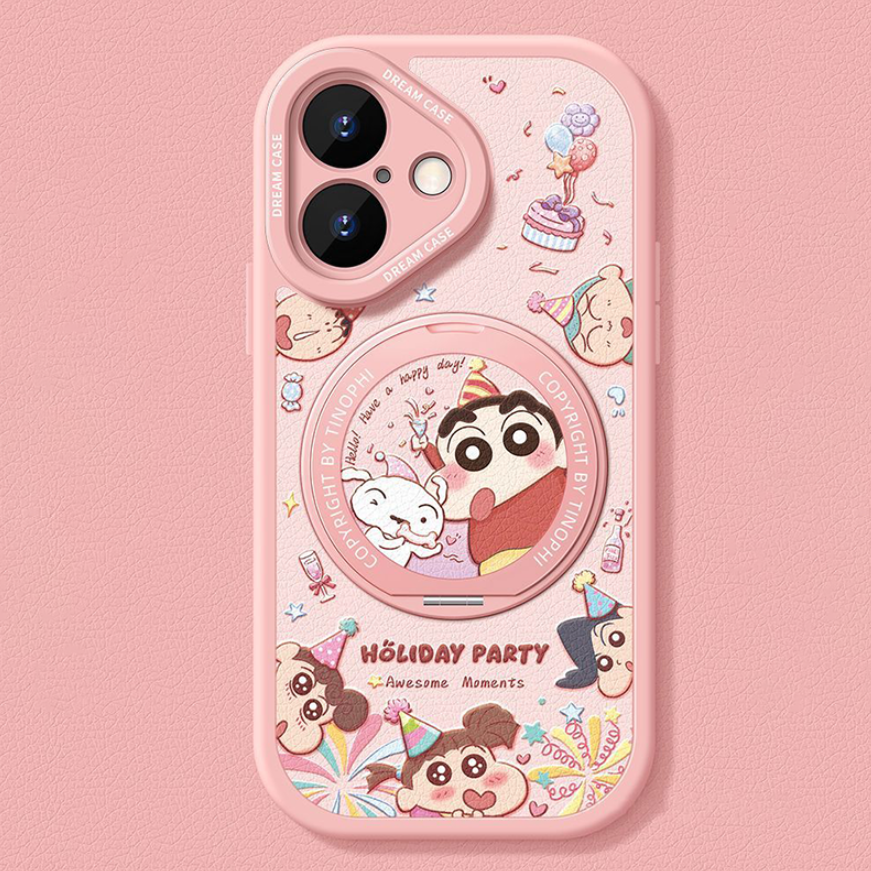 360度回転スタンド iPhone機種に対応 磁気吸着 スマホケース C-80016