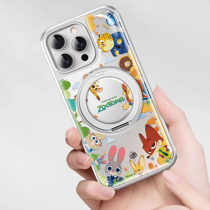 iPhone機種に対応 マグネット充電対応 360度回転リング スタンド付き スマホケース C-80023