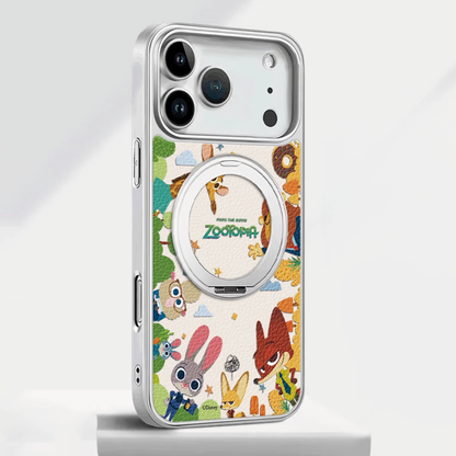 iPhone機種に対応 マグネット充電対応 360度回転リング スタンド付き スマホケース C-80023