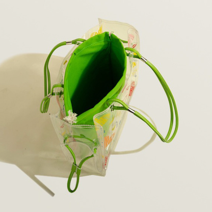落書き クリア ジェリーバッグ 大容量 トートバッグ C-274