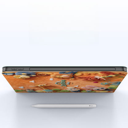 総柄 ハニカム放熱 自動スリープ 衝撃防止 iPadケース C-80034