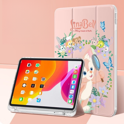 蓋開閉自動スリープ機能 三つ折り ペン収納 全体衝撃防止 iPadケース C-80038