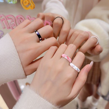 重ね付け万能 可愛い 姉妹ペアリング プレゼント リング C-278