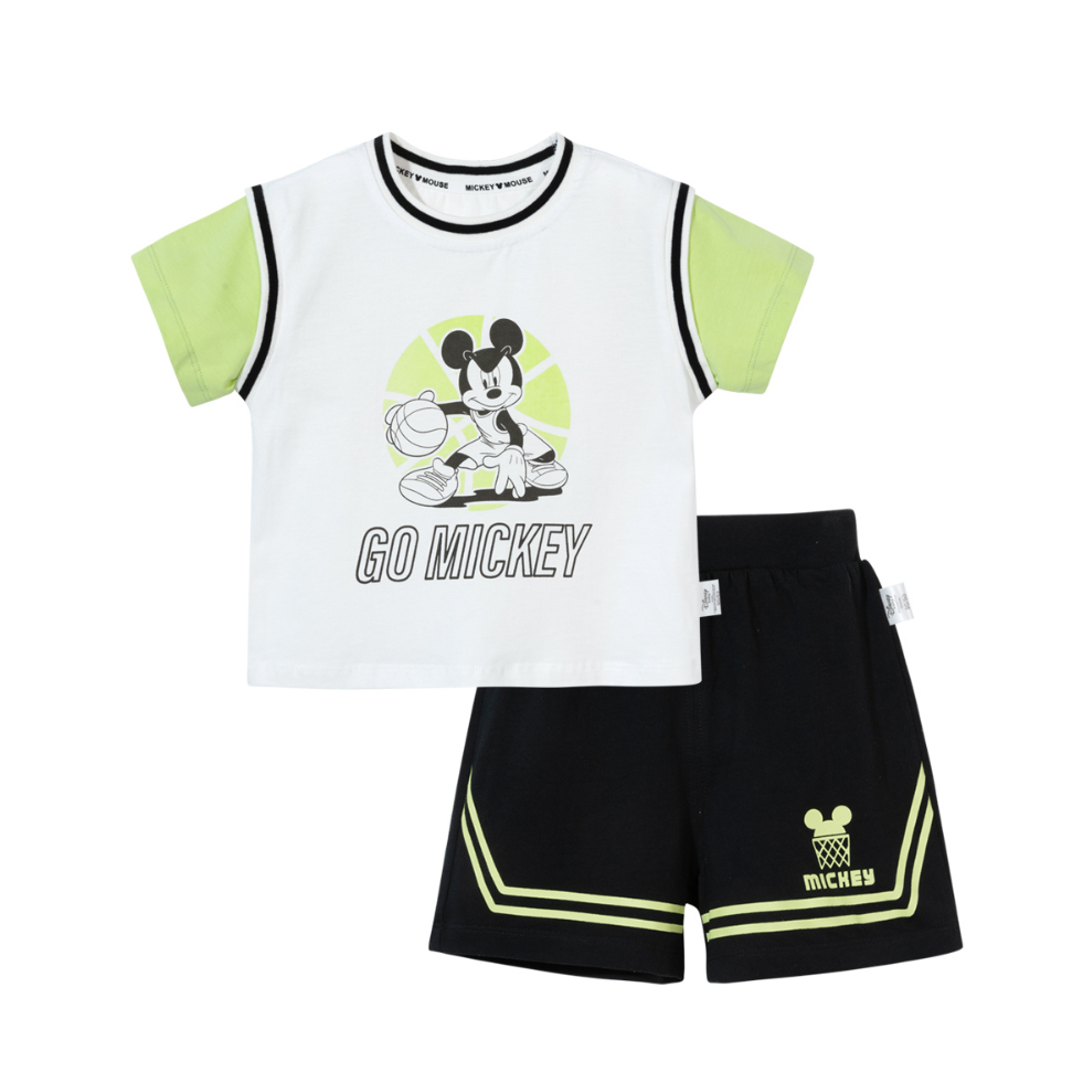 上質綿素材 夏冷感通気  Tシャツ+ショーツ セットアップ n-295