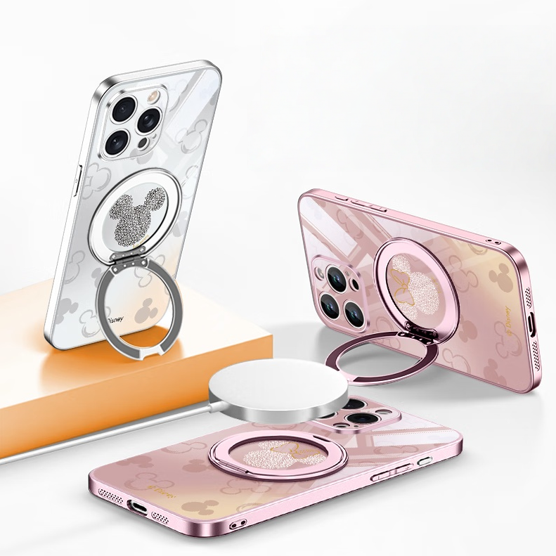 iPhone機種に対応 360°回転 磁気リング付き 落下衝撃保護 スマホケース C-80040