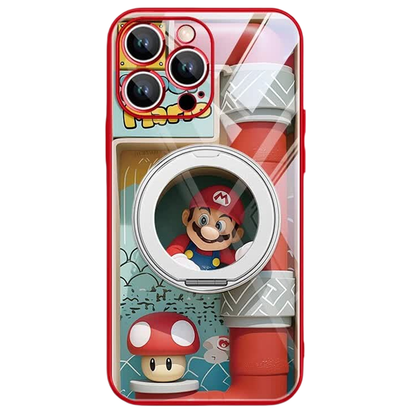 360°回転 磁気リング付き iPhone機種に対応 落下衝撃保護 スマホケース C-80041