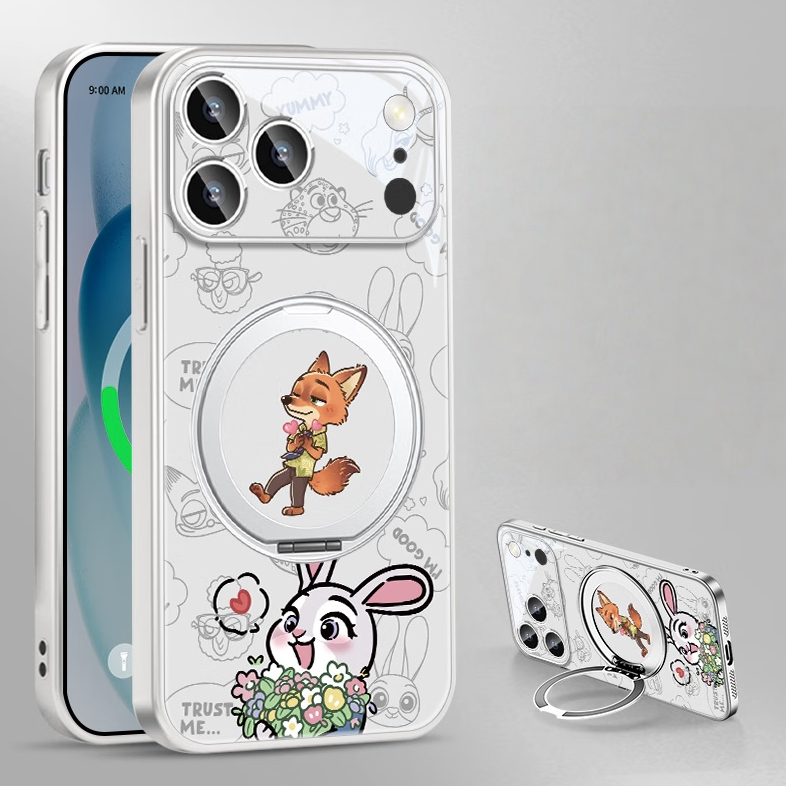 360°回転 磁気リング付き iPhone機種に対応 落下衝撃保護 スマホケース C-80043