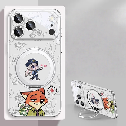 360°回転 磁気リング付き iPhone機種に対応 落下衝撃保護 スマホケース C-80043