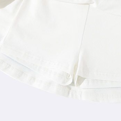 通気綿素材 スポーツ キッズ Tシャツ+スカート セットアップ n-306