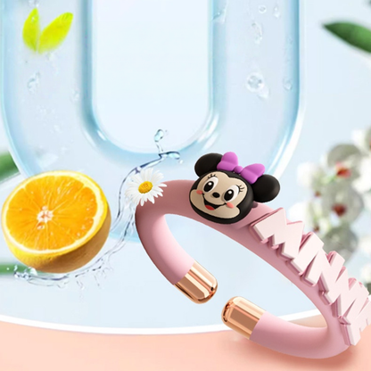 【子ども安心🌿】天然ハーブ 柔らかシリコン 開閉式 蚊よけブレスレット・虫よけリング C-327
