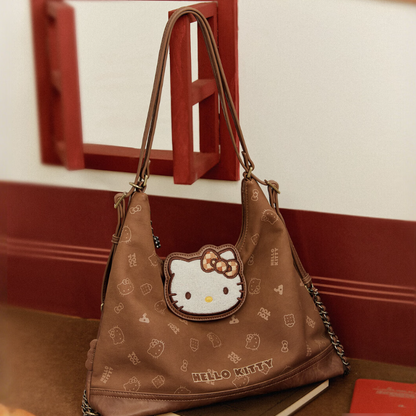 総柄 2WAY 刺繍入り 高品質 大容量 ショルダーバッグ  C-335