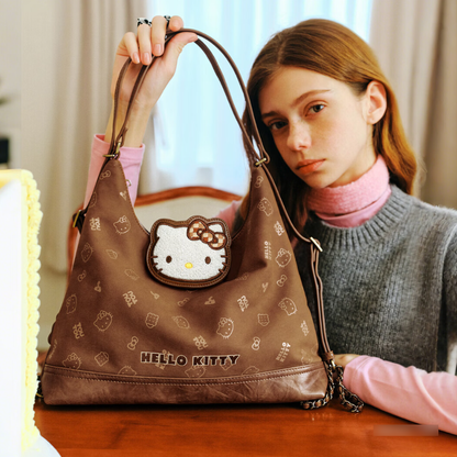 総柄 2WAY 刺繍入り 高品質 大容量 ショルダーバッグ  C-335