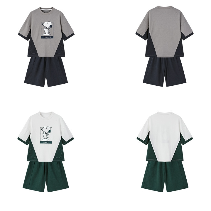 肌に優しい 夏コーデ 上下セット Tシャツ+ショーツ セットアップ n-319