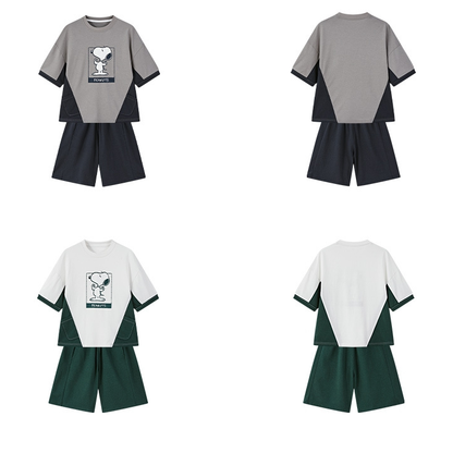 肌に優しい 夏コーデ 上下セット Tシャツ+ショーツ セットアップ n-319