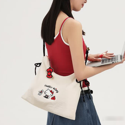 撥水防汚 刺繍 大容量 調整ショルダー トートバッグ C-342