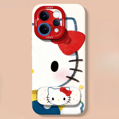 iPhone機種に対応 ミラー付き隠しスタンド レンズ高縁保護 柔らか肌触り スマホケース C-80056