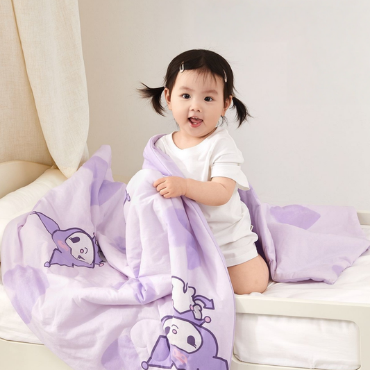【カバー不要・丸洗いOK】 低刺激繊維 乳幼児 抗菌防ダニ 綿100% 柔らか肌触り 単品夏掛け布団 C-362